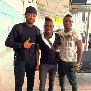 Black Stars quartet Wakaso, Atsu and Ayew brothers meet up in Amsterdam on their way to Ghana TONIGHT