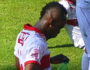 Ghana winger Ishmael Yartey suffered a horrible mouth injury