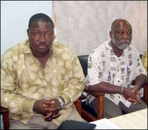 Prof. Kwame Karikari (M), Akoto Ampaw (R) and Saidou Arji