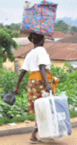 Flashback: a woman fleeing the Hohoe violence