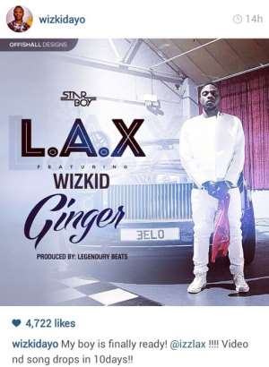 Star Boy Artiste, L.A.X Impresses Wizkid With 'GinGer'