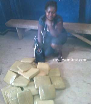 Woman busted smuggling 'Indian hemp' to Accra