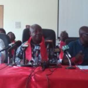 George Ofori 2nd left speaking at the recent press confab