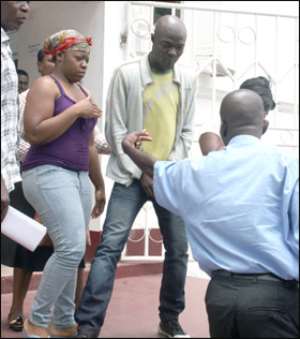 Sima Ibrahim and Serwah (left) in court