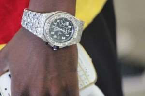 Ghana's richest footballer Asamoah Gyan splashes 100,000 on designer watch