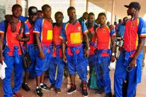 Hearts team deprting from Accra