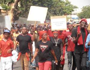 CPP members on demonstrating