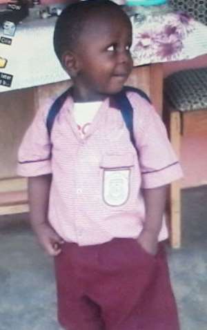 Owura Yaw Daniel, three year old orphan at the CILIA home