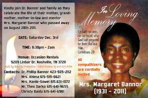 Funeral Announcement: Madam Margaret Bannor aka OBAA PA