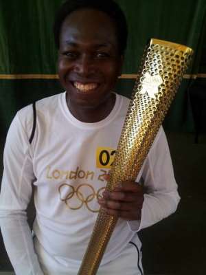 Former GNA staff Hutchful takes part in Olympic torch relay