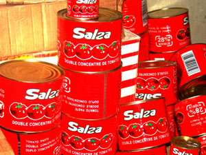 A section of the seized Salza Tomato Paste