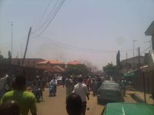 PHOTONEWS: Bomb Attack On Thisday Offices In Kaduna