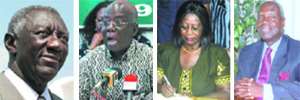 From left: Ex-President John Agyekum Kufuor, Mr. Kojo Mpiani, Former Chief of Staff, Mrs Chinery Hesse, Dr. Ishmeal Yamson