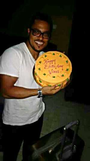 Van Vicker Gets Surprise Birthday Cake In Nigeria