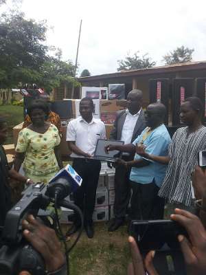 Mp And Dce Donate Items To Five Schools In Prestea Huni-valleydistrict.