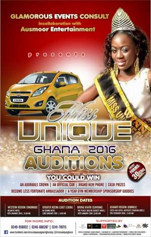 Miss Unique Ghana 2016 Auditions To Hold In Four 4 Regions
