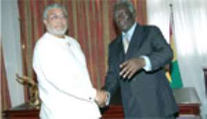 JAK, JJ Make Love As Kufuor Calls For Fair Trade