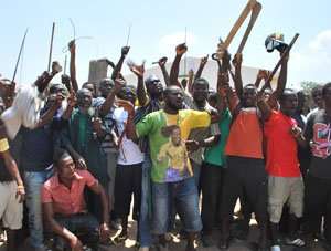 Angry Youth Lock Up Asokore Mampong Municipal Offices