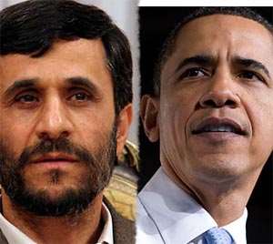 Mahmoud Ahmadinejad and Barack Obama