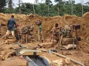 Some Galamsey operating busy at work