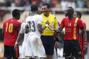 El Fadil Mohamed Hussein during Ghana's Nations Cup qualifier against Uganda
