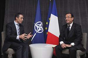 NATO Boss General, Anders Fogh Rasmussen & The French President Hollande