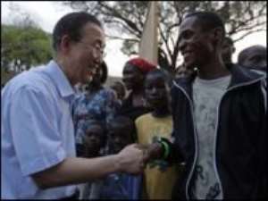 UN boss reassures Haiti victims