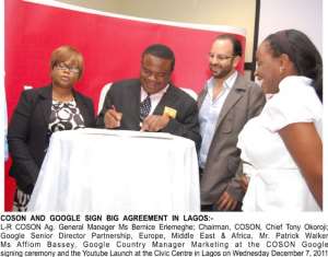 PHOTOS: COSON SIGNS BIG PARTNERSHIP AGREEMENT WITH GOOGLE  IN LAGOS