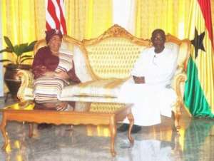 Liberian President Stops Over In Accra