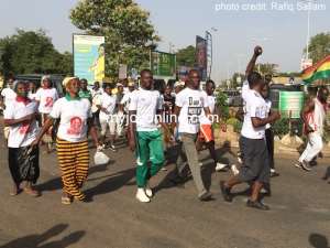 Wa NDC supporters hit the streets on health walk