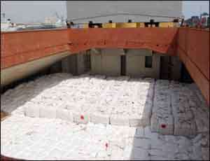 Some of the rice on board the Cido Vessel