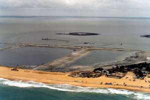 Keta Sea Defence wall threatened