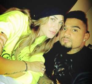 Kevin-Prince Boateng with his sweetheart Melissa Satta