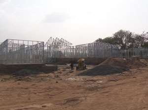 Skeletal structure of one of the temporal lecture halls