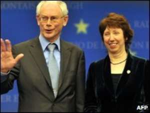 (L-R)Herman van Rompuy and Baroness Catherine Ashton