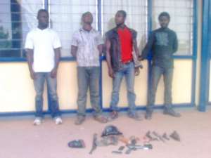 The four suspected robbers who were arrested before they could attack their target