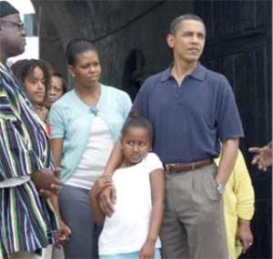 The Obamas at the Cape Coast Castle