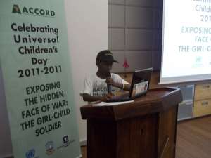11 YEARS OLD ANDREW SHAKES AFRICA IN PRETORIA ON UN CHILDRENS DAY
