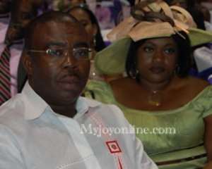 Former Information Minister Stephen Asamoah Boateng and wife, Zuleika