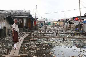 A poverty stricken slum in Nigeria