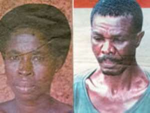 Dinah Akua Brakoa - The Woman at the centre of the tragedy and Joseph Tawiah Obeng the alleged murderer