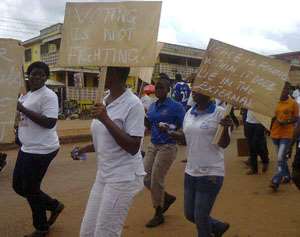 ‘Hired’ crowd marching for peace