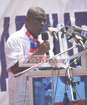Mr Peter Mac-Manu, out-going National Chairman of the New Patriotic Party