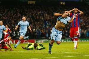 Sergio Agero scores hat-trick as Manchester City beat Bayern Munich