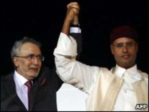 Megrahi was given a hero s welcome by Col Gaddafi s son 