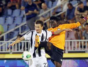 Midfielder Jacob Apau is encouraged by his appearance in the Uefa Champions League