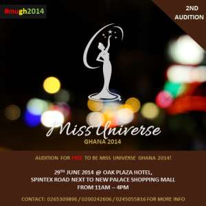 Miss Universe Ghana 2014 To Hold 2nd Auditions