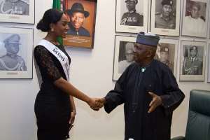 MISS BLACK AFRICA UK, SONIA IKE PAYS COURTESY CALL TO THE NIGERIAN HIGH COMMISSIONER TO THE UK