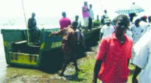 One of the canoes involved in the disaster