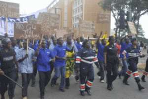 Textile Workers Hold Demonstration